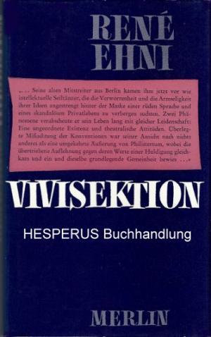 Bild des Verkufers fr Vivisektion zum Verkauf von HESPERUS Buchhandlung & Antiquariat