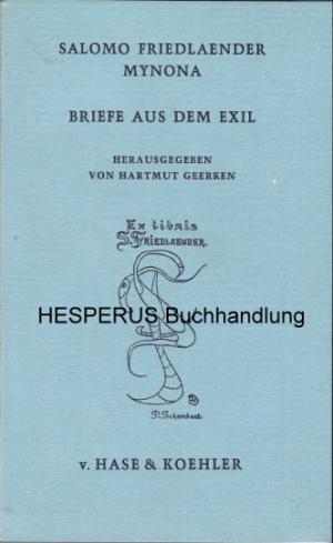 Bild des Verkufers fr Briefe aus dem Exil 1933-1946 zum Verkauf von HESPERUS Buchhandlung & Antiquariat