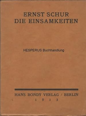 Bild des Verkufers fr Die Einsamkeiten zum Verkauf von HESPERUS Buchhandlung & Antiquariat