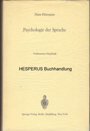 Psychologie der Sprache