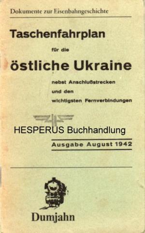 Seller image for Taschenfahrplan fr die stliche Ukraine for sale by HESPERUS Buchhandlung & Antiquariat