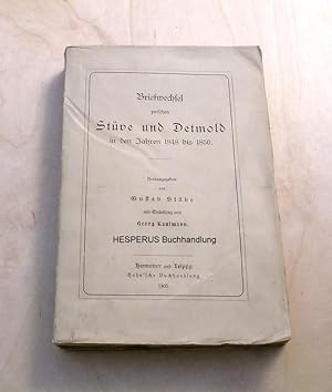 Image du vendeur pour Briefwechsel zwischen Stve und Detmold mis en vente par HESPERUS Buchhandlung & Antiquariat