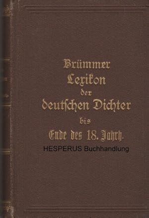 Bild des Verkufers fr Lexikon der deutschen Dichter und Prosaisten - in einem Band zum Verkauf von HESPERUS Buchhandlung & Antiquariat