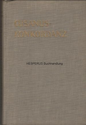 Bild des Verkufers fr Cusanus-Konkordanz zum Verkauf von HESPERUS Buchhandlung & Antiquariat
