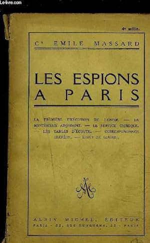 Seller image for LES ESPIONS A PARIS for sale by Le-Livre