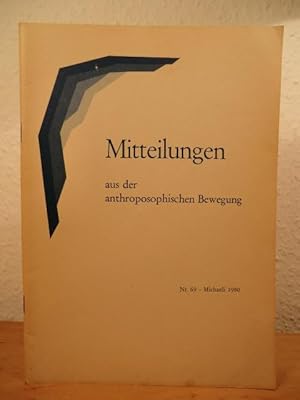 Bild des Verkufers fr Mitteilungen aus der anthroposophischen Bewegung. Nr. 69 - Michaeli 1980 zum Verkauf von Antiquariat Weber