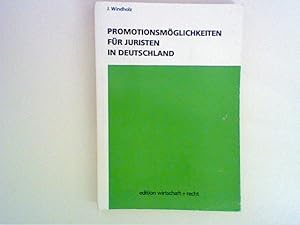 Seller image for Promotionsmglichkeiten fr Juristen in Deutschland for sale by ANTIQUARIAT FRDEBUCH Inh.Michael Simon