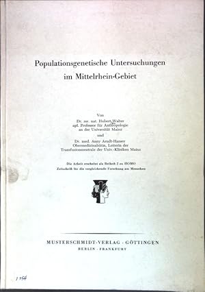 Bild des Verkufers fr Populationsgenetische Untersuchungen im Mittelrhein-Gebiet; zum Verkauf von books4less (Versandantiquariat Petra Gros GmbH & Co. KG)