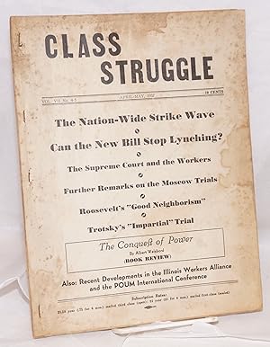 Imagen del vendedor de Class struggle: official organ of the Communist League of Struggle (adhering to the Internationalist Communists). Vol. 7, no. 4-5, April-May, 1937 a la venta por Bolerium Books Inc.