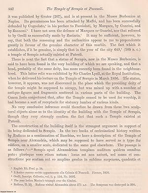 Image du vendeur pour The Temple of Serapis at Pozzuoli. An uncommon original article from the journal Archaeologia, 1857. mis en vente par Cosmo Books