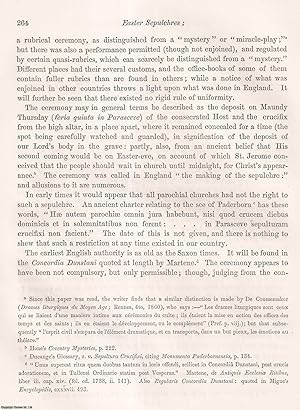 Image du vendeur pour Easter Sepulchres; their Object, Nature, and History. An uncommon original article from the journal Archaeologia, 1869. mis en vente par Cosmo Books