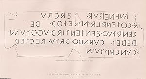 Imagen del vendedor de On an Archaic Latin Inscription in the Faliscan Character. An uncommon original article from the journal Archaeologia, 1871. a la venta por Cosmo Books