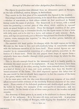 Imagen del vendedor de On an example of Phalerae and other Antiquities from Switzerland. An uncommon original article from the journal Archaeologia, 1873. a la venta por Cosmo Books