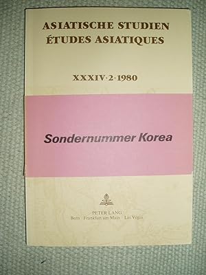 Seller image for Asiatische Studien : Zeitschrift der Schweizerischen Gesellschaft fr Asienkunde / tudes Asiatiques .,. XXXIV : 2 : 1980 for sale by Expatriate Bookshop of Denmark