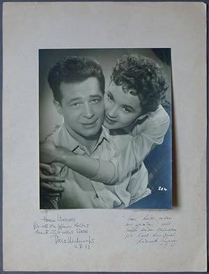 Pulver, Liselotte; Mosbacher, Peter. Original-Fotografie von Karl Lindner, 1953. Doppelporträt vo...