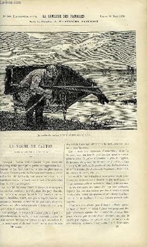 Imagen del vendedor de LA SEMAINE DES FAMILLES 19EME ANNEE N50 - LA VACHE DE CARTON POUR LA CHASSE AUX CANARDS DE BENEDICT-HENRY REVOIL, MARGARET LA TRANSPLANTEE XIII DE THERESE ALPHONSE KARR, PENSEES, LA GRIPPE DE DENYS, TIMIDE ET CELIBATAIRE DE MME DE MAUCHAMPS a la venta por Le-Livre