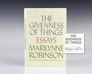 Imagen del vendedor de The Givenness of Things: Essays. a la venta por Raptis Rare Books