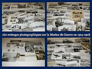 GUERRE 1914-1918. PLUS DE 160 REPRODUCTIONS PHOTOGRAPHIQUES SUR LA MARINE PENDANT LA PREMIÈRE GUE...