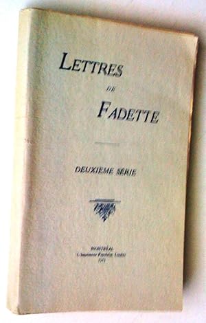 Imagen del vendedor de Lettres de Fadette, deuxime srie a la venta por Claudine Bouvier