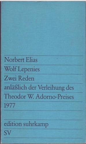 Image du vendeur pour Zwei Reden anllich der Verleihung des Theodor W. Adorno-Preises 1977 mis en vente par Graphem. Kunst- und Buchantiquariat