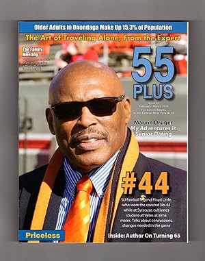 55 Plus - February / March, 2016. Floyd Little Cover. Floyd Little, Mike Messere & West Genesee L...