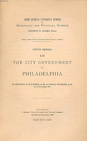 Imagen del vendedor de THE CITY GOVERNMENT OF PHILADELPHIA a la venta por Le-Livre