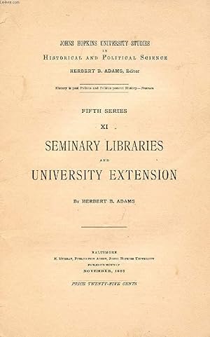Immagine del venditore per SEMINARY LIBRARIES AND UNIVERSITY EXTENSION venduto da Le-Livre