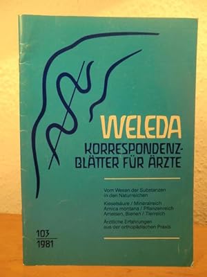 Seller image for Weleda Korrespondenzbltter fr rzte. Nr. 103, Mrz 1981 for sale by Antiquariat Weber