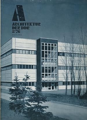 Bild des Verkufers fr Architektur der DDR. 25. Jg. 7/1976. zum Verkauf von Fundus-Online GbR Borkert Schwarz Zerfa