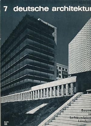 Bild des Verkufers fr deutsche architektur. 21. Jg. 7/1972. zum Verkauf von Fundus-Online GbR Borkert Schwarz Zerfa