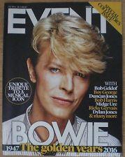 Event Magazine. 17 January 2016. David Bowie. Special Collector's Issue.