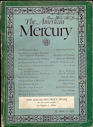 Bild des Verkufers fr In the American Mercury; December, 1937 zum Verkauf von Antic Hay Books