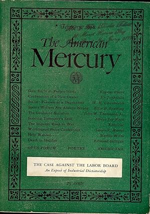 Bild des Verkufers fr THE AMERICAN MERCURY; February, 1938 zum Verkauf von Antic Hay Books