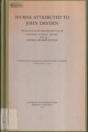 Immagine del venditore per Hymns Attributed to John Dryden. venduto da Jonathan Grobe Books