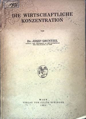 Imagen del vendedor de Die wirtschaftliche Konzentration; a la venta por books4less (Versandantiquariat Petra Gros GmbH & Co. KG)