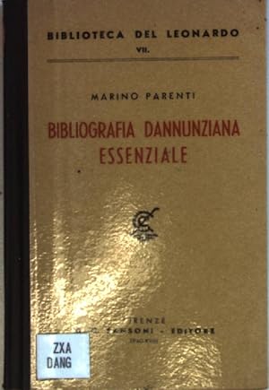 Imagen del vendedor de Bibliografia Dannunziana Essenziale. Biblioteca del Leonardo VII.; a la venta por books4less (Versandantiquariat Petra Gros GmbH & Co. KG)