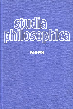 Bild des Verkufers fr Persnliche Freiheit /La libert personnelle. Zu einem Grundproblem praktischer Philosophie studia philosophica vol. 49/1990 zum Verkauf von Andreas Schller