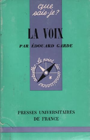 Immagine del venditore per La voix venduto da librairie philippe arnaiz