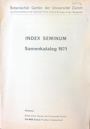 Index Seminum: Samenkatalog