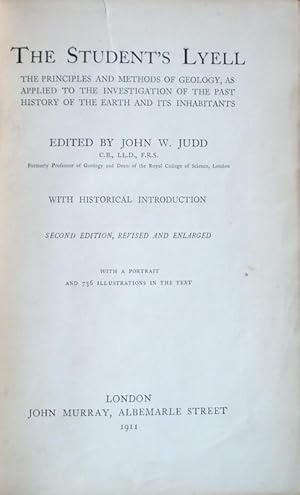 Bild des Verkufers fr The student's Lyell: the principles and methods of geology (etc.) zum Verkauf von Acanthophyllum Books