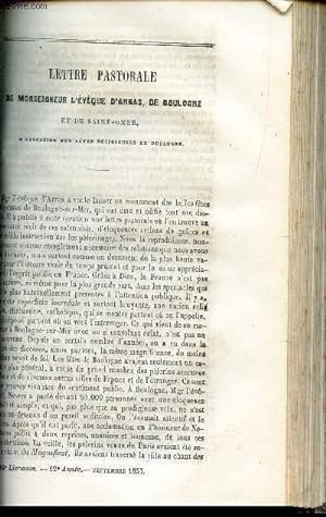 Seller image for Lettre pastorale de Monseigneur l'evque d'Arras, de Boulogne / Allocution de Mgr l'Eveque de Nevers. for sale by Le-Livre