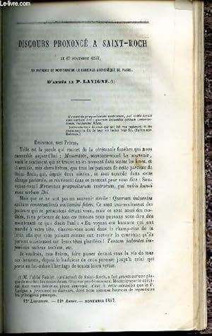 Seller image for DISCOURS PRONONCE A SAINT ROCH le 17 novembre 1857 / De l'education chretienne des enfants : devoirs des parents for sale by Le-Livre