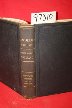 Image du vendeur pour Documents Relating to the Colonial History of the State of New Jersey Volume XXVII 1770-1771 mis en vente par Princeton Antiques Bookshop