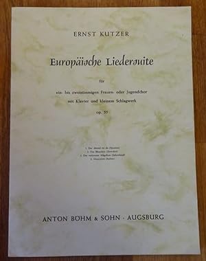 Bild des Verkufers fr Europische Liedersuite (Fr ein- bis zweistimmigen Frauen- und Jugendchor mit Klavier und kleinem Schlagwerk Op. 55) zum Verkauf von ANTIQUARIAT H. EPPLER