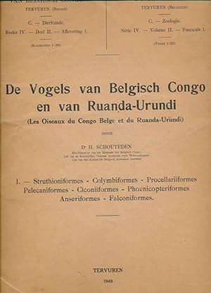Seller image for De Vogels van Belgisch Congo en van Ruandi - Urundi. Les oiseaux du Congo Belge et du Ruanda - Urundi for sale by LIBRAIRIE GIL-ARTGIL SARL