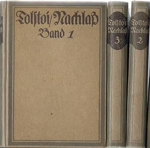 Nachlaß ( Nachlass) Nachgelassene Werke in 3 Bänden.Einzige autorisierte Übersetzung von August S...