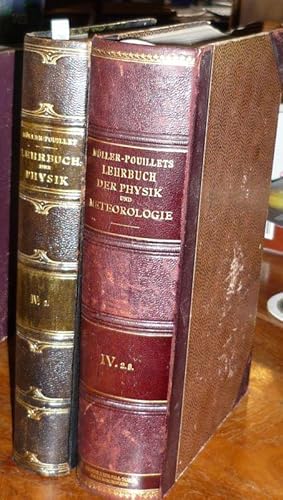 Bild des Verkufers fr Mller-Pouillet' Lehrbuch der Physik und Meteorologie. 10. umgearbeitetete u. vermehrte Auflage von Leop. Pfaundler in 4 Bnden. 4. Band, 1.-3. Abteilung: 5. Buch: Magnetimsus und Elektrizit. 2 Bnde. zum Verkauf von Antiquariat Dwal