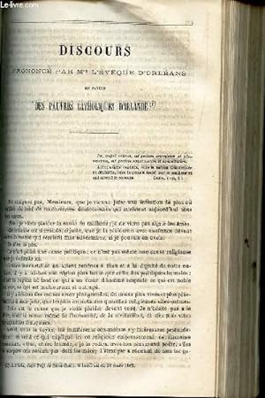 Seller image for DISCOURS PRONONCE PAR MGR L'EVEQUE D'ORLEANS EN FAVEUR DES PAUVRES CATHOLIQUES D'IRLANDE for sale by Le-Livre