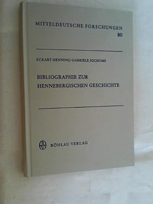 Bild des Verkufers fr Bibliographie zur Hennebergischen Geschichte. zum Verkauf von Versandantiquariat Christian Back