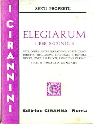 Elegiarum - Liber secundus